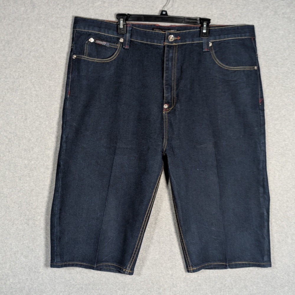 Coogi‎ Denim Shorts Mens 44 Blue Embroidered Logo Baggy Hip Hop Y2K Streetwear